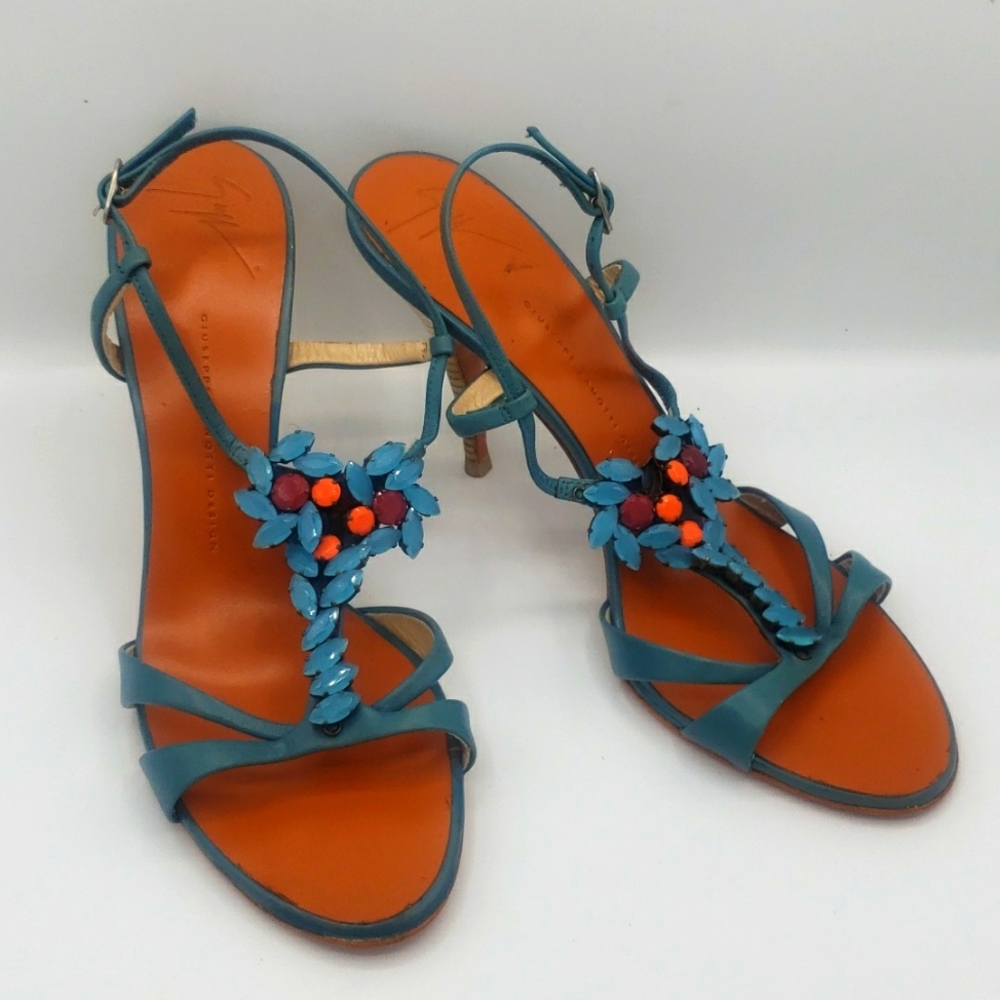 Giuseppe Zanotti size 40 NEW COLOR AQUA BLUE 100% AUTHENTIC NO BOX